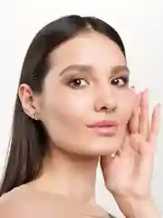 Серый женские серьги-гвоздики новогодние
