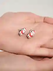 Лайм женские серьги-гвоздики новогодние