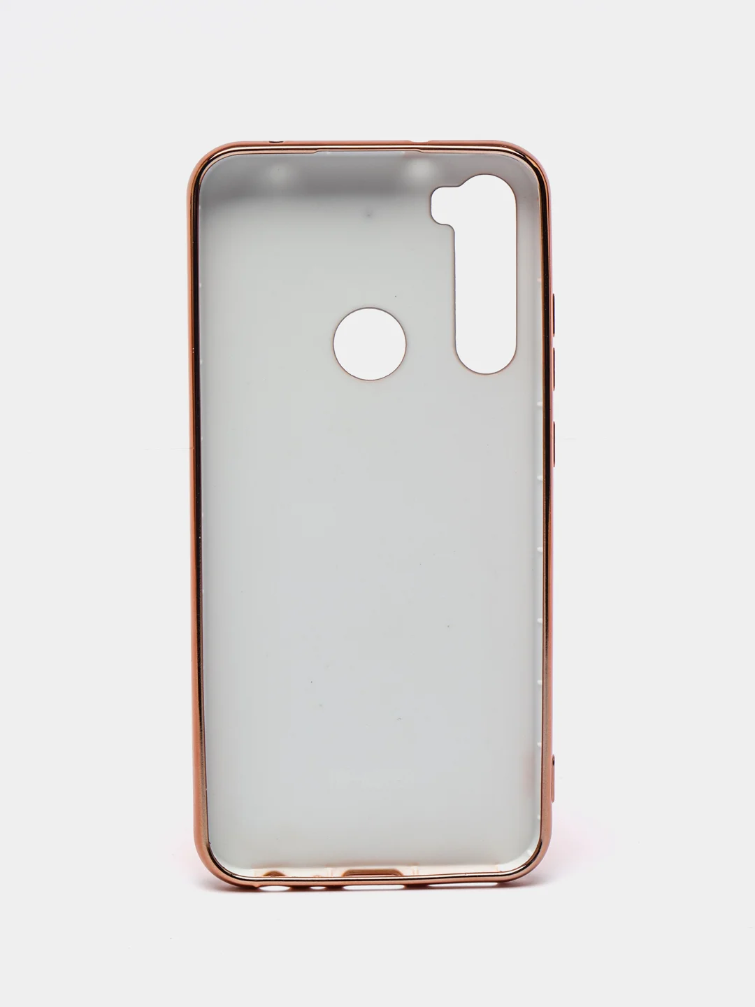 Оранжевый чехол Xiaomi Redmi Note 8 2019/21 цветной, силиконовый, с глянцевой рамкой (Редми Нот 8)