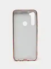 Оранжевый чехол Xiaomi Redmi Note 8 2019/21 цветной, силиконовый, с глянцевой рамкой (Редми Нот 8)