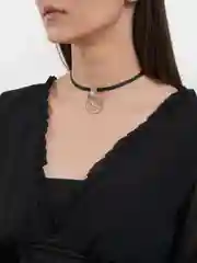 Серый металлик чокер