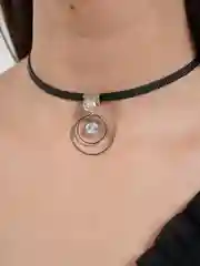 Серый металлик чокер