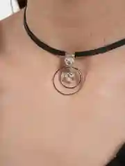 Серый металлик чокер