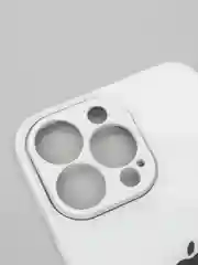 Бежевый меланж чехол силиконовый со стеклянной панелью для iPhone 13 Pro