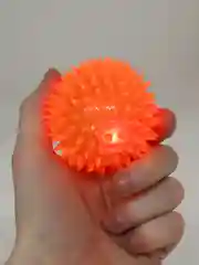 Оранжевый мячик игольчатый, со светодиодной подсветкой