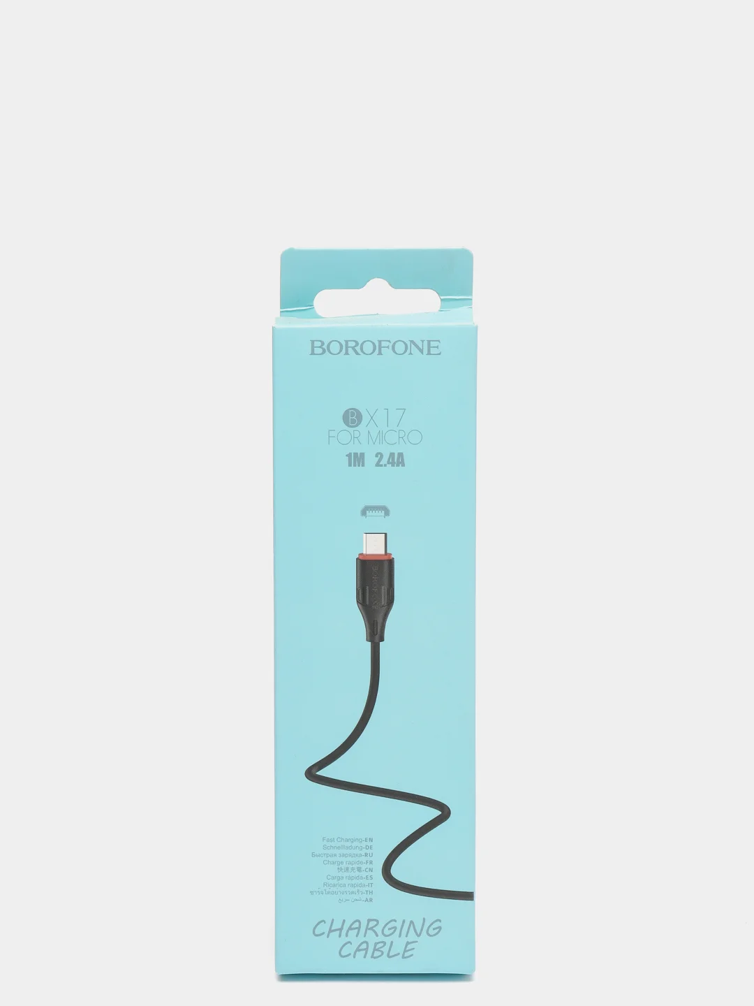 Черный кабель зарядный Borofone BX17 Micro-USB для android, 1 м