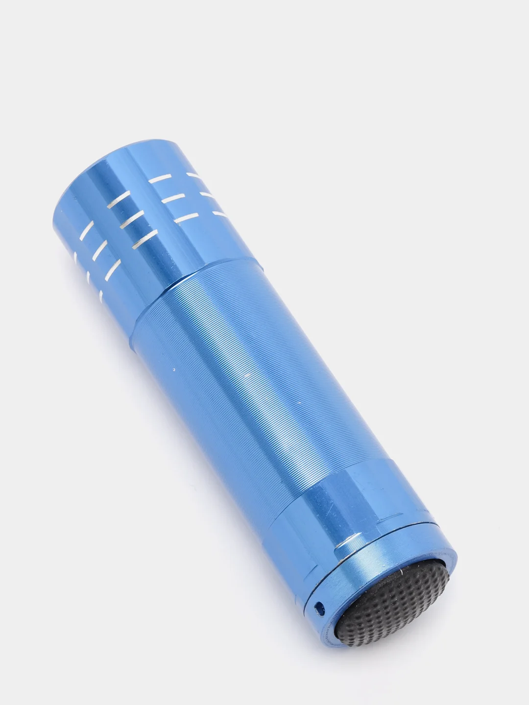 Синий фонарь ручной металлический, 9 LED, 1W, 3 x AAA