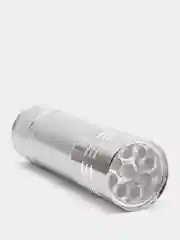 Белый фонарь ручной металлический, 9 LED, 1W, 3 x AAA