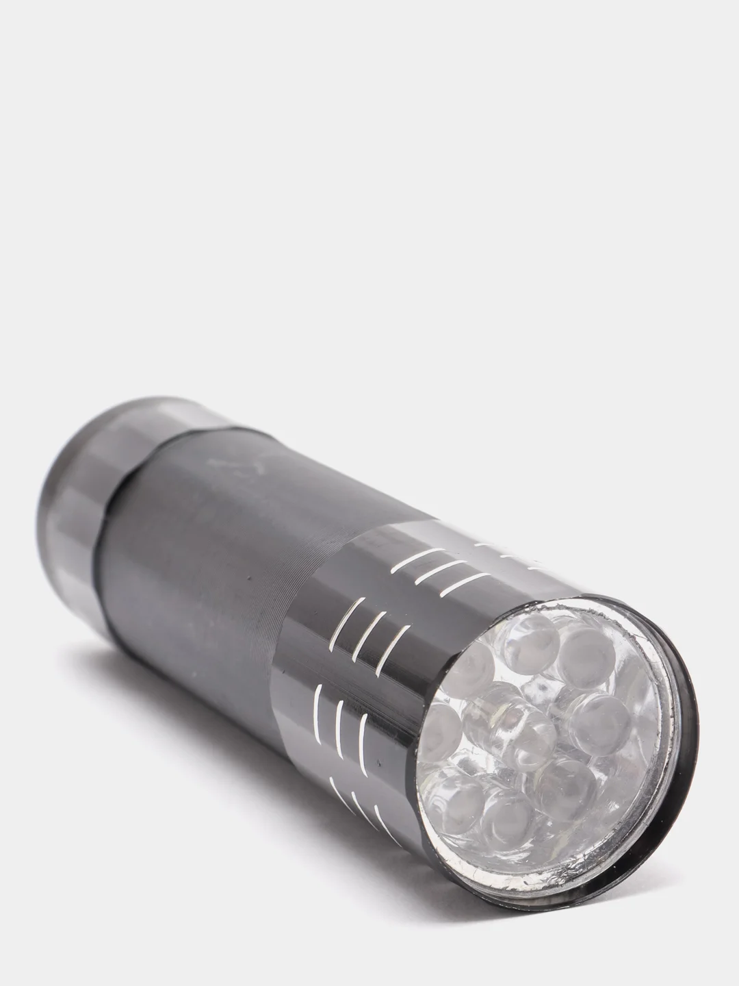 Черный фонарь ручной металлический, 9 LED, 1W, 3 x AAA
