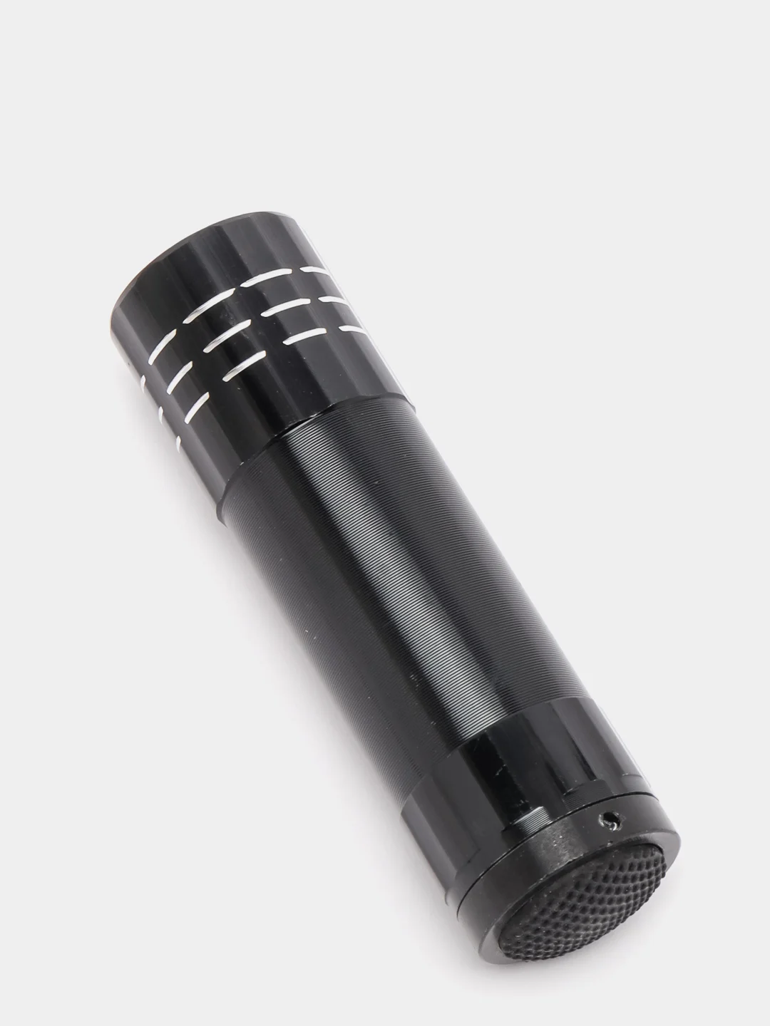 Черный фонарь ручной металлический, 9 LED, 1W, 3 x AAA