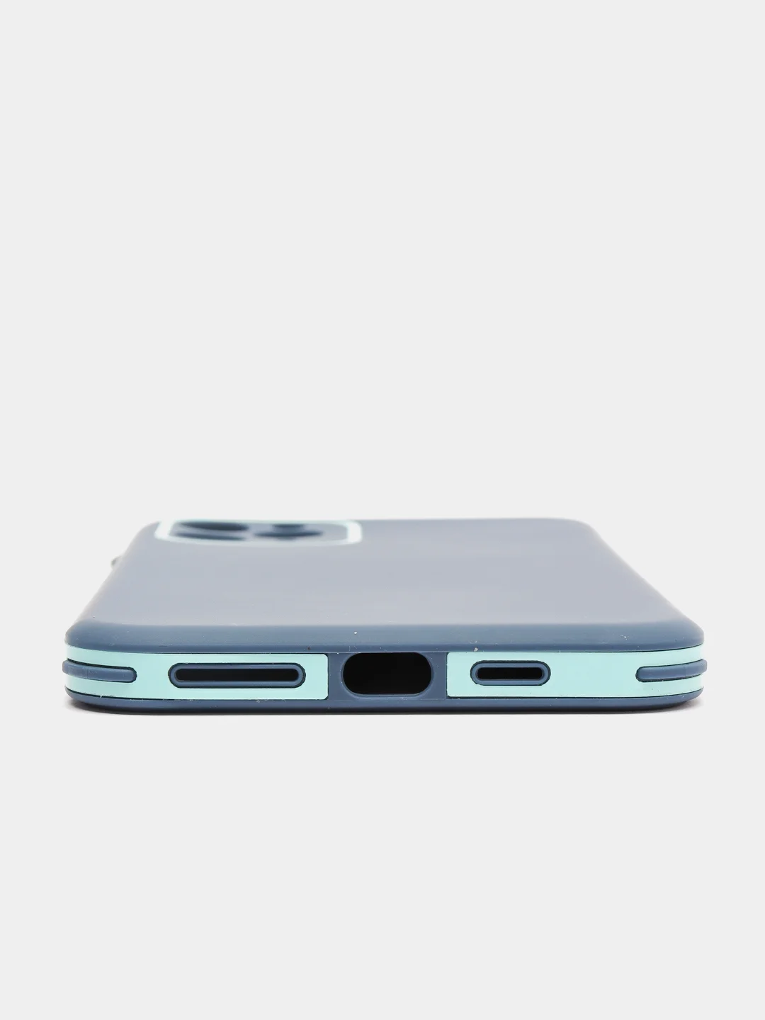 Бирюзовый чехол усиленный с полосой для iPhone 11 Pro Max, силиконовый