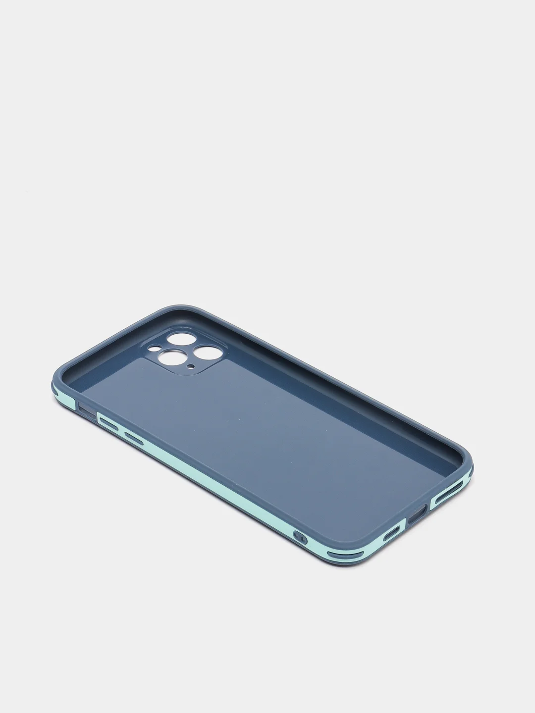 Бирюзовый чехол усиленный с полосой для iPhone 11 Pro Max, силиконовый