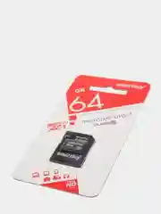 Карта памяти для телефона, 64 GB, microSD 64 гб, Class10, с адаптером