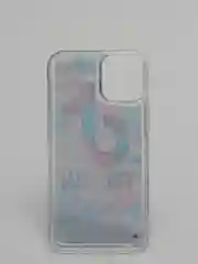 Синий силиконовый чехол Переливашка для iPhone 12 Mini