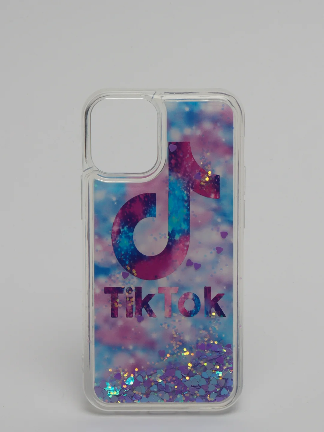 Синий силиконовый чехол Переливашка для iPhone 12 Mini