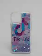 Синий силиконовый чехол Переливашка для iPhone 12 Mini