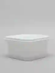 Белый контейнер пластиковый с крышкой