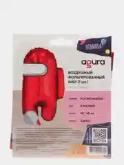 Красный шар фольгированный "Космонавтик Амонг Ас"
