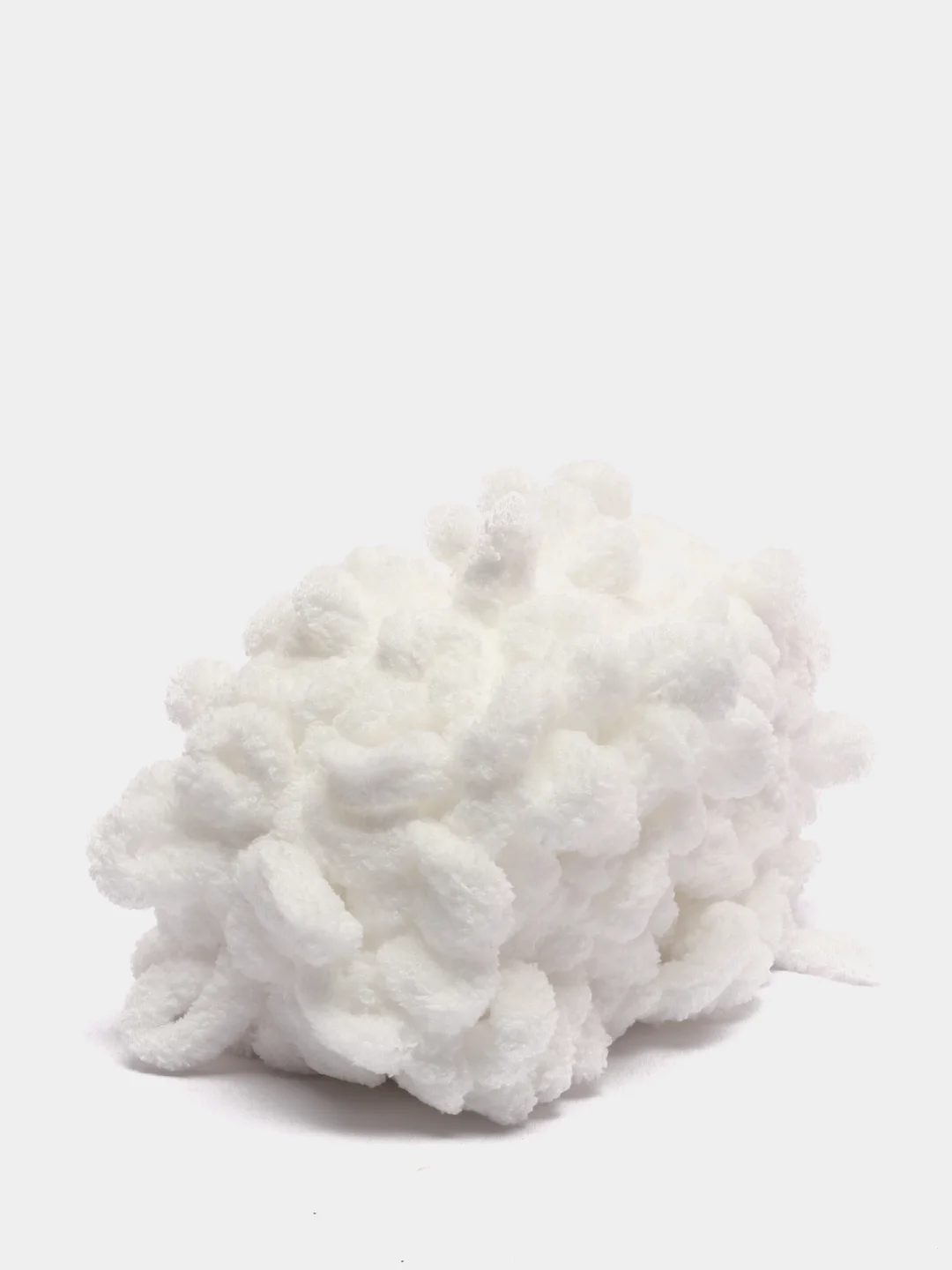 Белый пряжа Alize puffy петельки большие, 100% микрополиэстр, 100 гр 9,5 м