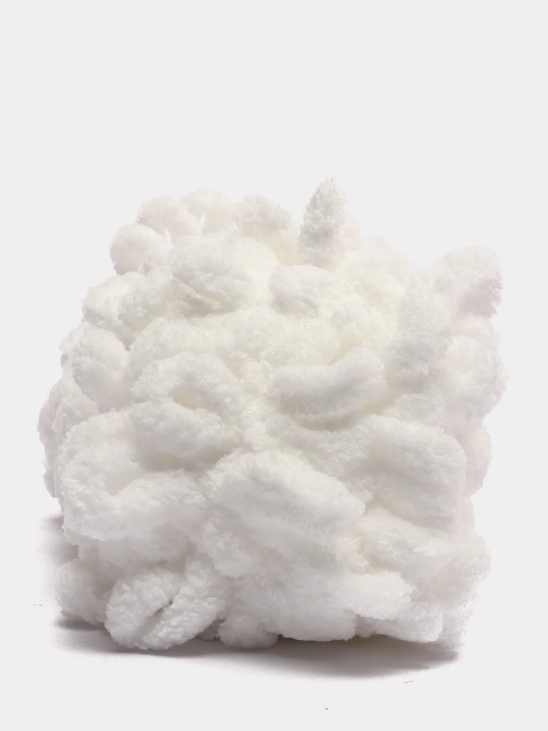 Белый пряжа Alize puffy петельки большие, 100% микрополиэстр, 100 гр 9,5 м