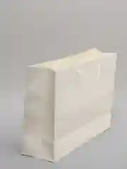Белый подарочный пакет, однотонный, крафт