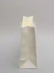 Белый подарочный пакет, однотонный, крафт