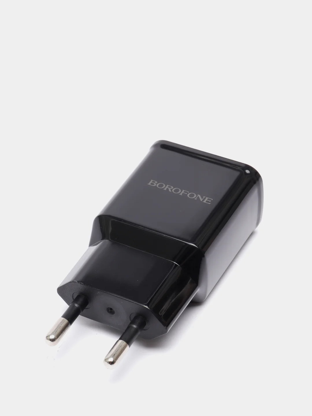 Черный зарядное устройство Borofone BA59A (1xUSB, QC 3.0, 18W+ опц.кабель Micro-USB или Type-C)