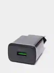 Черный зарядное устройство Borofone BA59A (1xUSB, QC 3.0, 18W+ опц.кабель Micro-USB или Type-C)