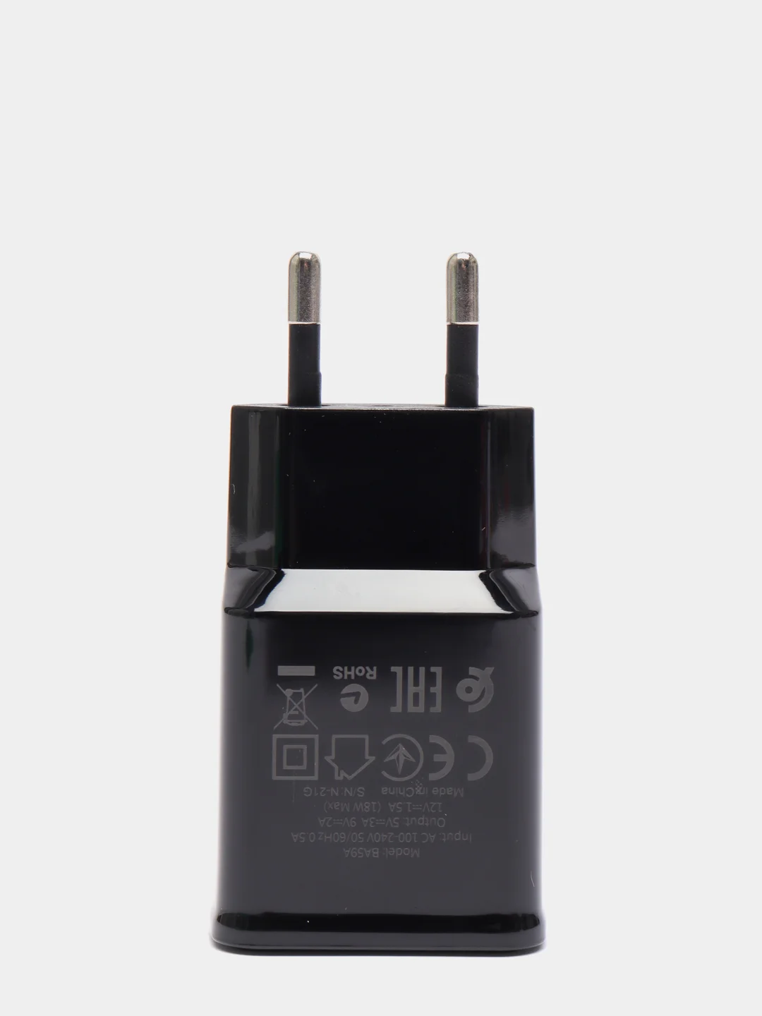 Черный зарядное устройство Borofone BA59A (1xUSB, QC 3.0, 18W+ опц.кабель Micro-USB или Type-C)