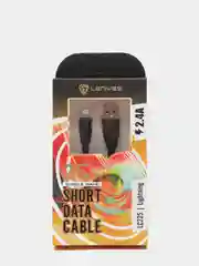 Черный кабель для зарядки LENYES LC 25см Lightning , Type-C, micro-USB