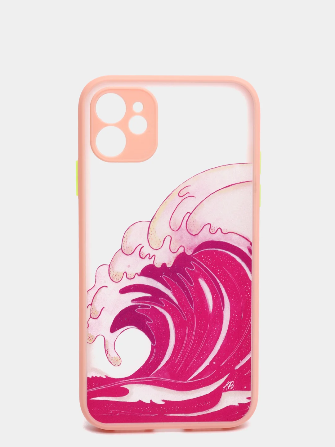 Коралловый чехол "Волна" для iPhone, на айфон 7/8 Plus 11 12/12 Pro 13 XR