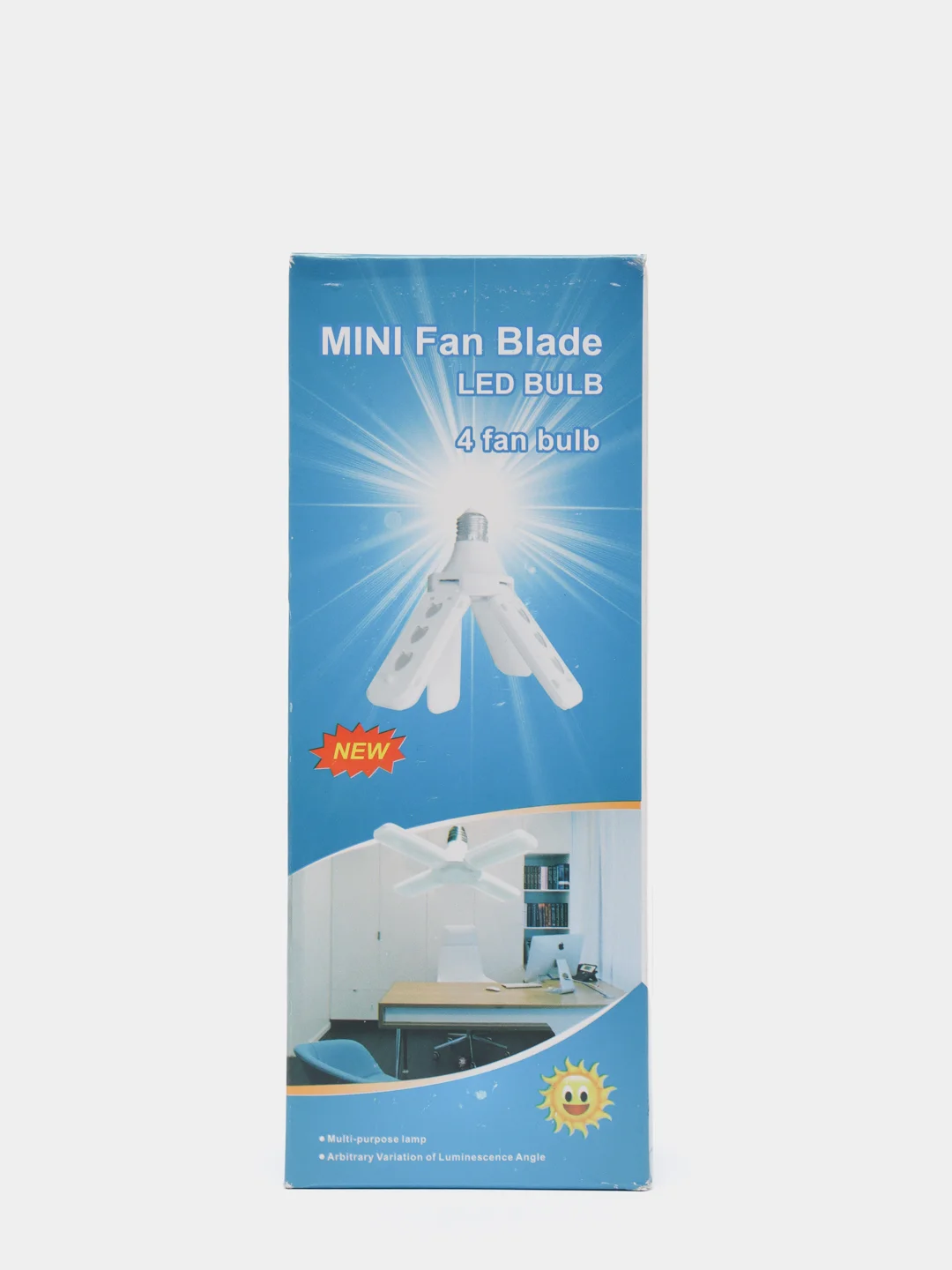 Белый лампа светодиодная яркая лампа Mini Fan Blade складная