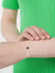 Лимонный браслет белая  нить с буквой Инициал, Handmade