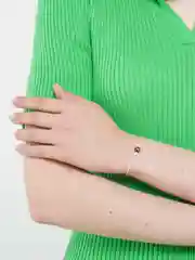 Лимонный браслет белая  нить с буквой Инициал, Handmade