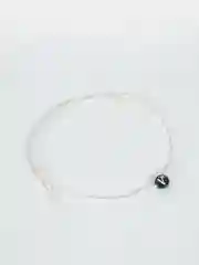 Лимонный браслет белая  нить с буквой Инициал, Handmade