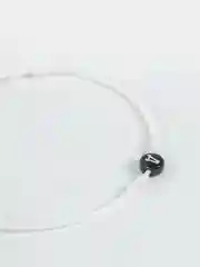 Аметистовый браслет белая  нить с буквой Инициал, Handmade