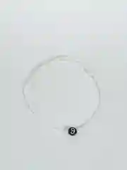Черный браслет белая  нить с буквой Инициал, Handmade