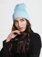 Голубой шапка женская