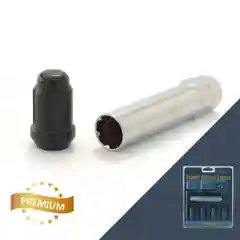 Черный гайка колесная узкая секретная, гайка под спец ключ, 4 штуки и ключ, М12х1,25 и М12х1,5