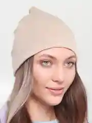 Бежевый шапка унисекс длинная