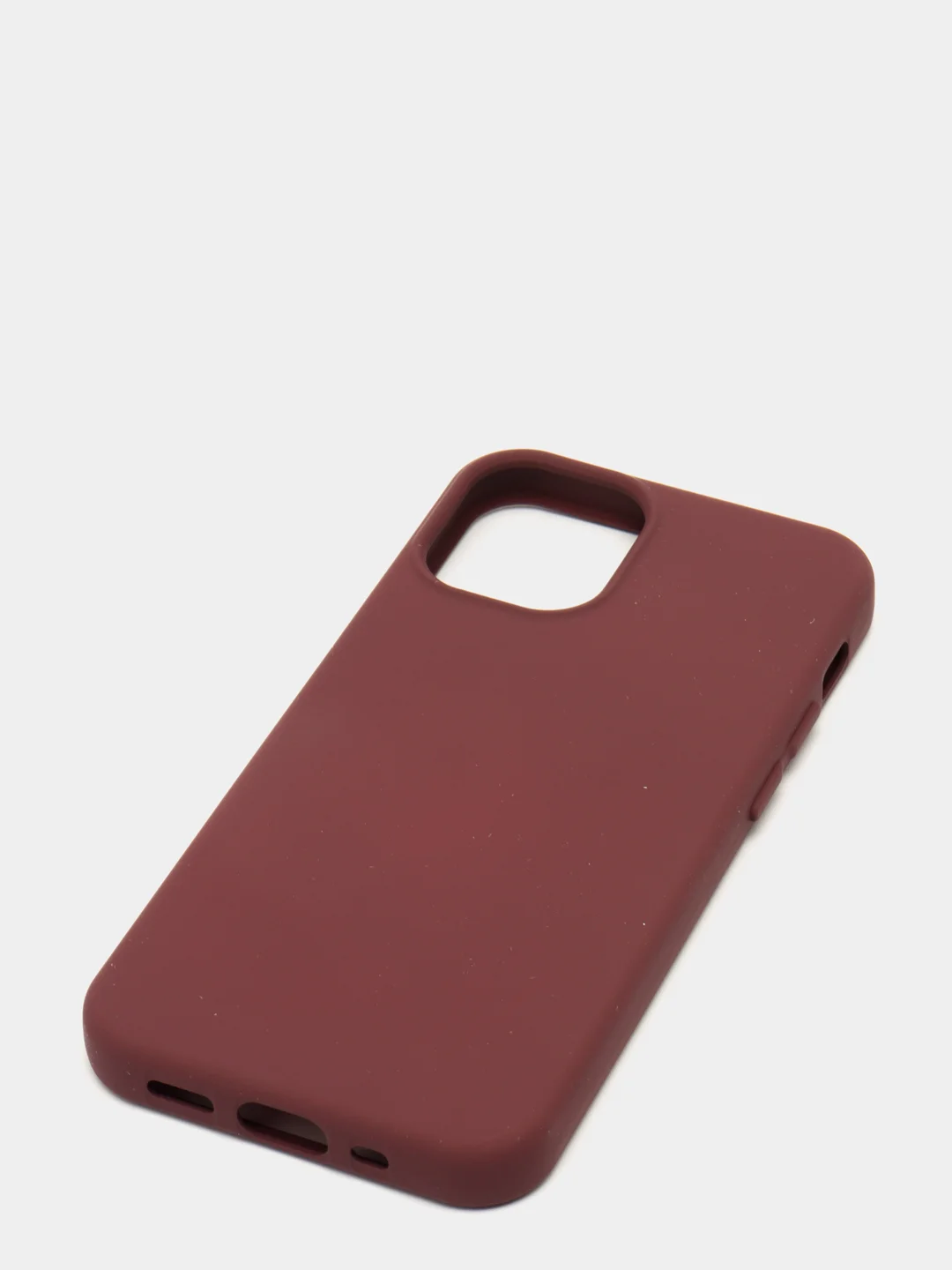 Пурпурный чехол Apple iPhone 12 mini (5.4") silicone case силиконовый с закрытым низом бархат внутри