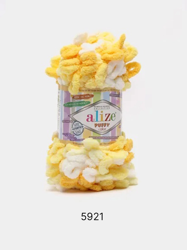 Пряжа Alize Puffy Color 100% Микрополиэстер 100г  9м
