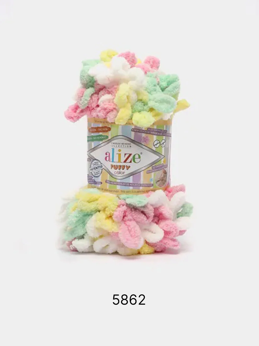 Манго пряжа Alize Puffy Color 100% Микрополиэстер 100г  9м