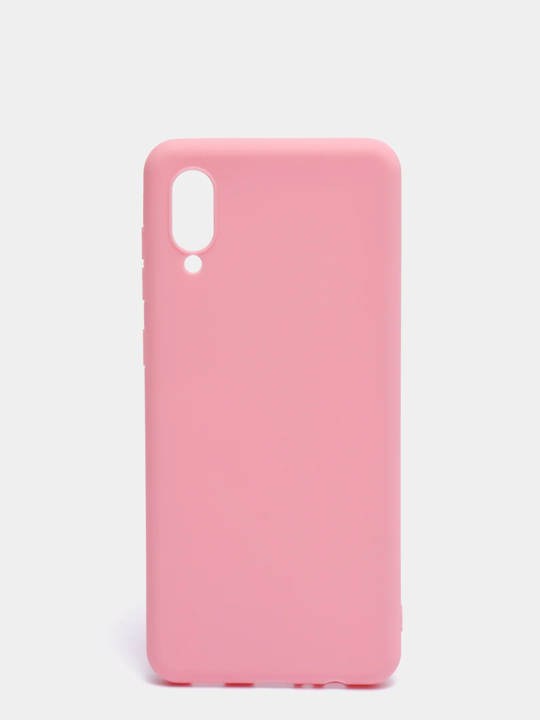 Розовый чехол силиконовый на Samsung Galaxy A02