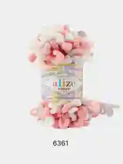 Пастельно-коралловый пряжа Alize Puffy Color 100% Микрополиэстер 100г  9м