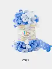 Небесно-голубой пряжа Alize Puffy Color 100% Микрополиэстер 100г  9м