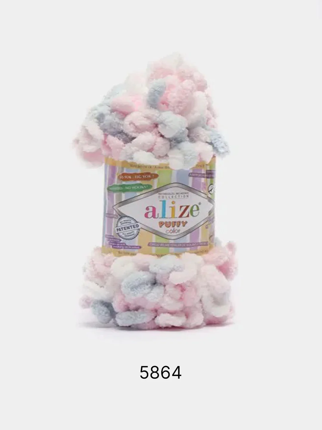 Прозрачный пряжа Alize Puffy Color 100% Микрополиэстер 100г  9м