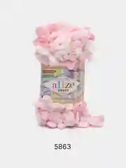 Розовый пряжа Alize Puffy Color 100% Микрополиэстер 100г  9м