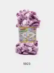 Фиолетовый пряжа Alize Puffy Color 100% Микрополиэстер 100г  9м