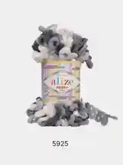 Тёмно-серый пряжа Alize Puffy Color 100% Микрополиэстер 100г  9м